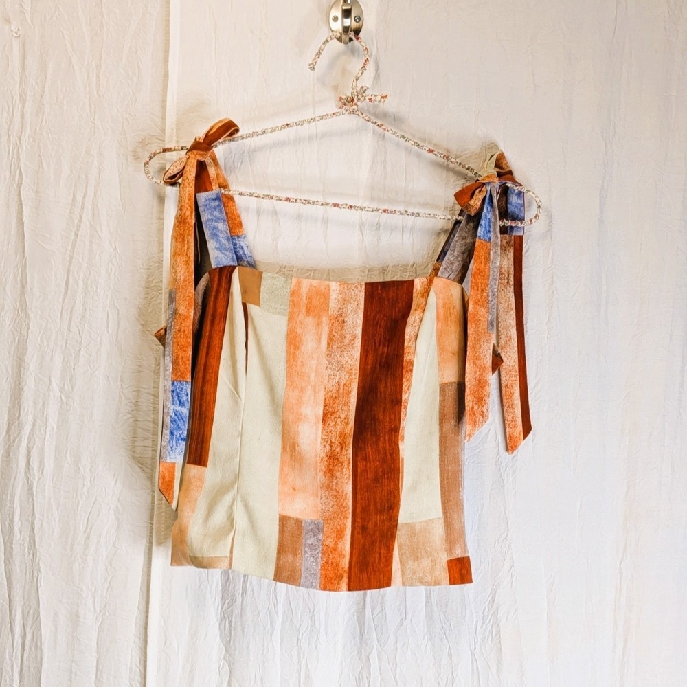 Maison d'Amelie Paris Crop Top Unique Tie Straps US6